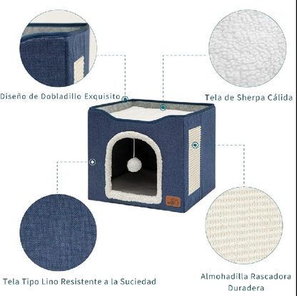 Cama Plegable Gatos Cojín Suave